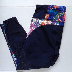 Athleta Tropical Precision 7/8 Ankle Tight Blue Size XL